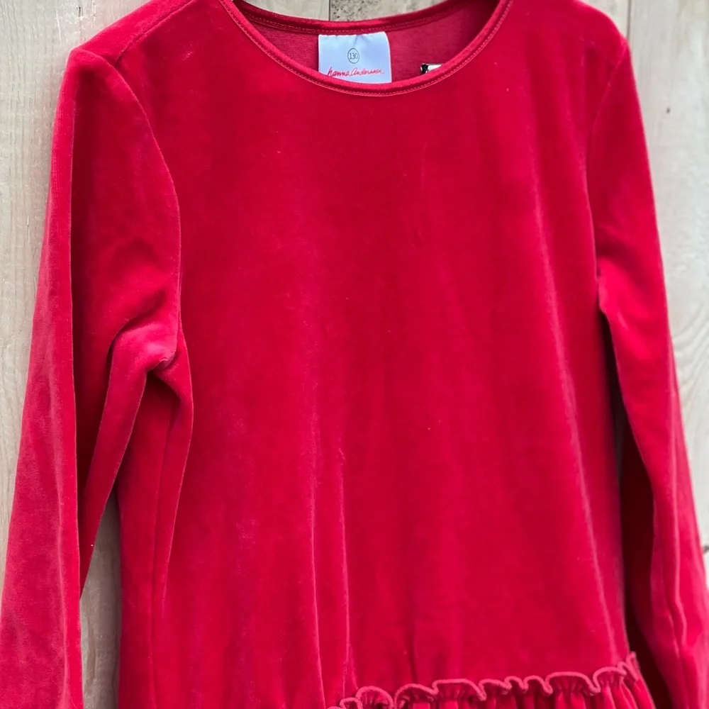 Hanna Andersson Velour Tiered Dress